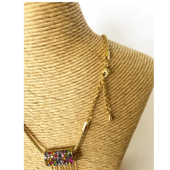 Multicolor ♥️ Rhinestone Necklace - Picture 2 of 8